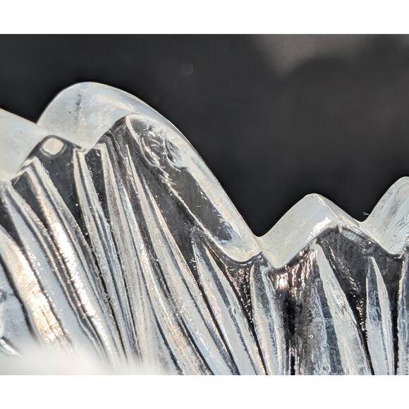 Antique Imperial Glass Co. Clear Pressed Glass Saw Tooth Edge Olive Relish Dish - Picture 7 of 8